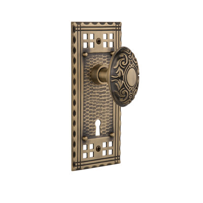 Craftsman Plate with Decorative Keyhole and Victorian Door Knob