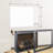 28" Infrared Electric Fireplace Insert With Removable Trim, Home Decor Heater, Smokeless Firebox, Adjustable Flame & Brightness Levels, 1500W Output, 5000 /H, 400 Sq. Ft. Heating Space, 3