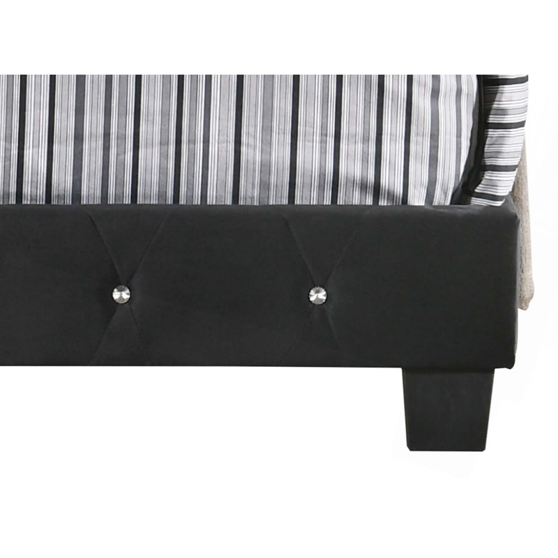 Anjelo Upholstered Standard Bed, King, Black
