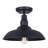 Valec Matte Black 14'' W 1 - Bulb Outdoor Semi Flush Mount