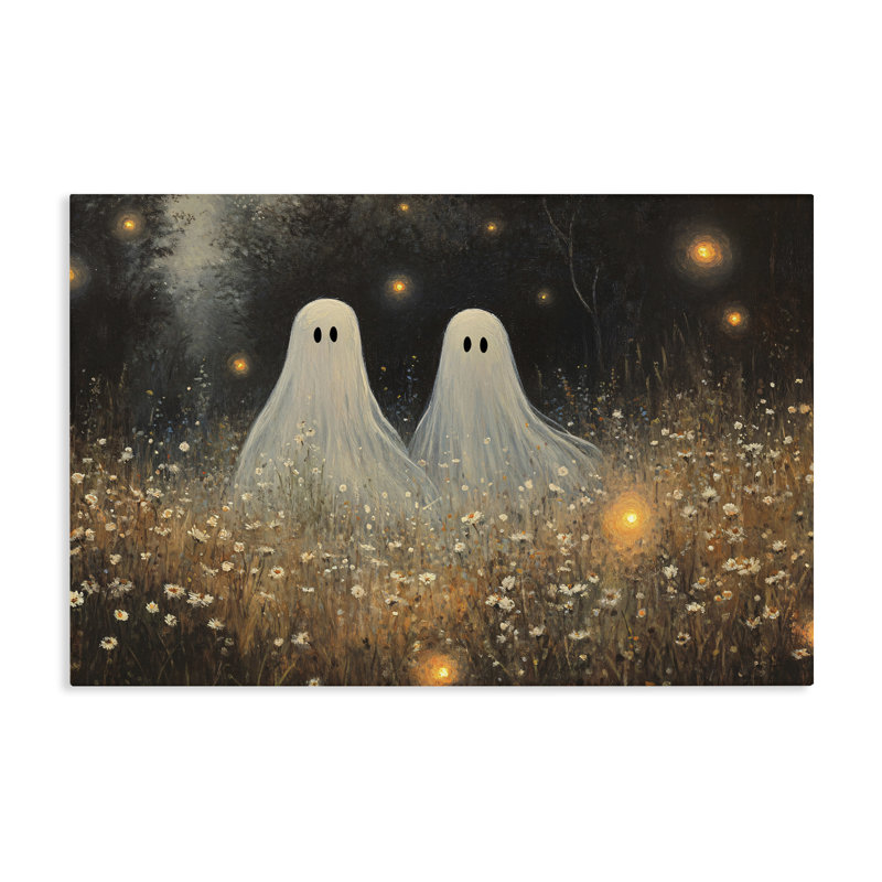 Toile «Ethereal Ghost Twins», conception par Jacky Ngan, H 30 po x l 45 po