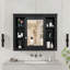 Armoire de rangement murale 35 po x 28 po pour salle de bain