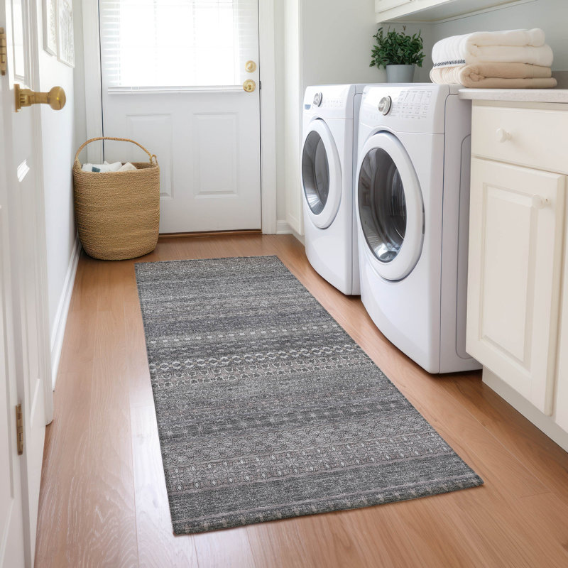 Tapis intérieur / extérieur Kinslee, Tapis de couloir 2 pi 3 po x 7 pi 6 po