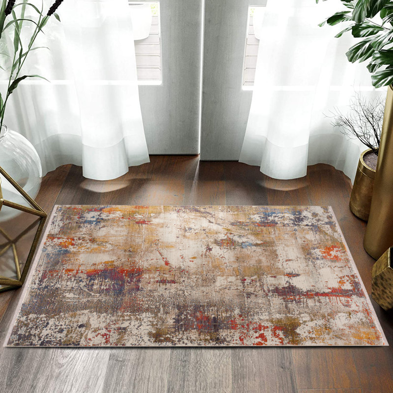 Rajshri Abstract Indoor Rug, Rectangle 2' x 3'