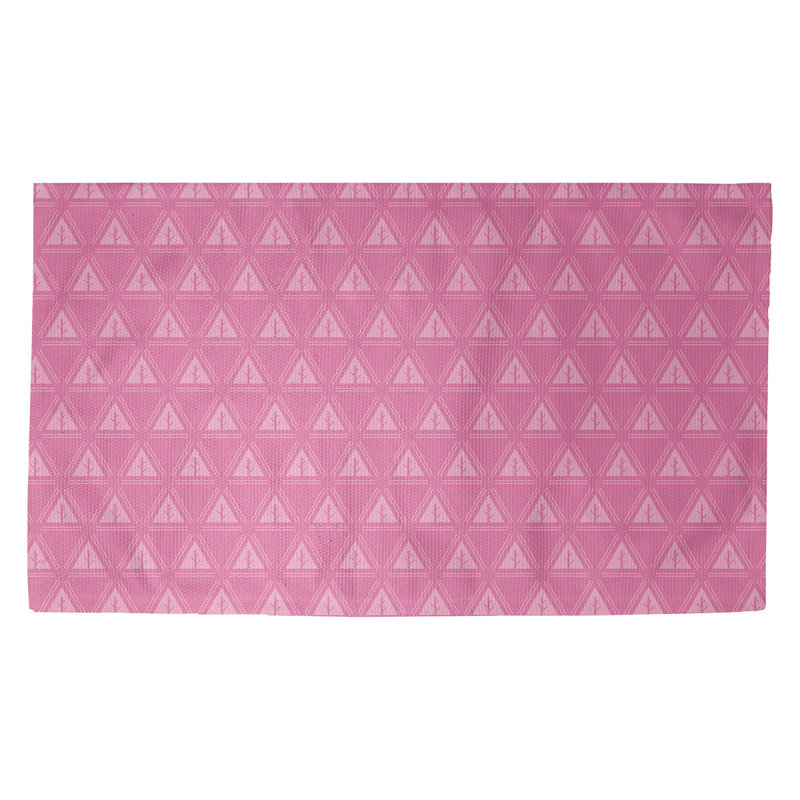 Tapis rose à motif d'arbres minimalistes Barbra, Rectangle 5 pi x 7 pi