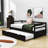 Dystiny Twin Size Wood Daybed with Twin Size Trundle-808710936