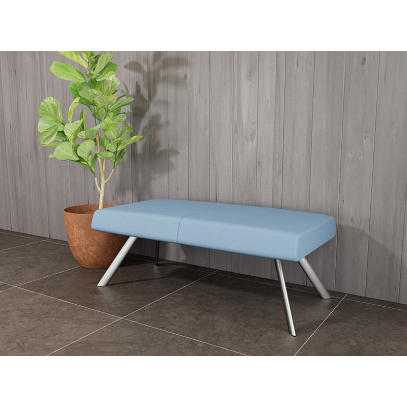 Banc de réception Willow, Argent argent, Open House Quarry Blue - Tissu uni