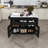 74.8" Kitchen Island With Extendable Dining Table