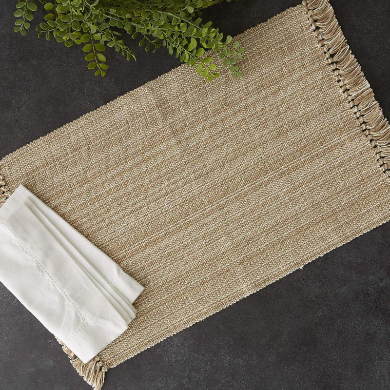 Ensemble de napperons taupe 6 pièces Variegated, Taupe