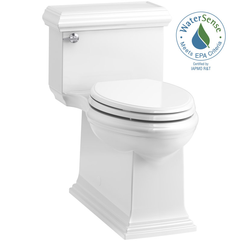 Memoirs Comfort Height 1.28 gpf One-piece Compact Elongated Toilet, White