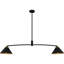 Lustre linéaire noir mat 2 lumières Alscott
