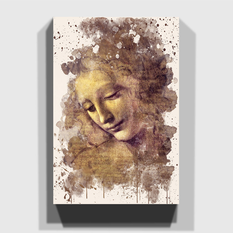 La Scapigliata by Leonardo Da Vinci - Wrapped Canvas, 50cm H x 35cm W
