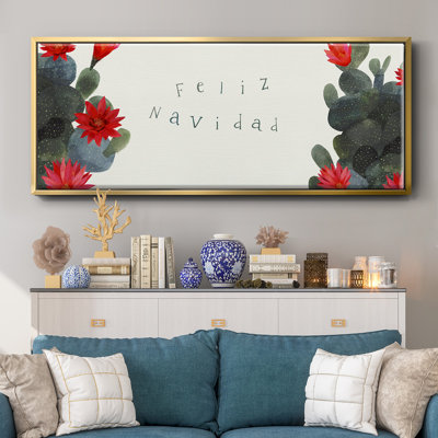 Flowering Christmas Cactus Collection D- Framed Canvas