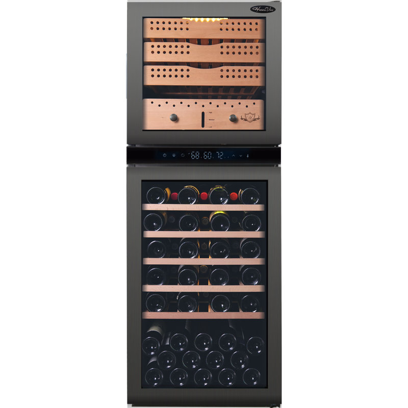 Réfrigérateur à vin et humidificateur à cigares Havana Vino, Noir mat