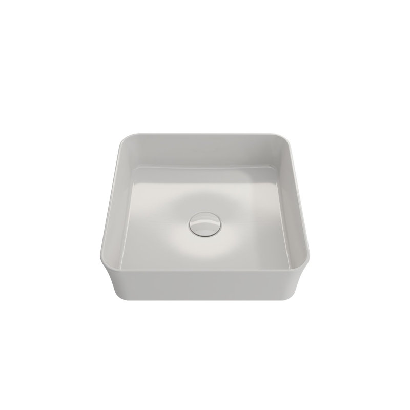 BOCCHI Sottile 15.26'' Fireclay Square Bathroom Sink, White