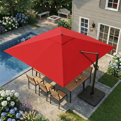 128'' X 104'' Rectangular Cantilever Umbrella, Base Included