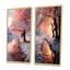 «Winter Peach Tree On Frosty Morning», 2 pièces sur toile-2033880145-2033880156