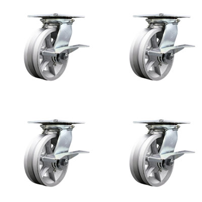 Roulettes semi-robustes en acier