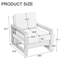 Chaise d'extérieur en bois de teck massif Gustina avec coussin et accoudoirs-367615830-367615825