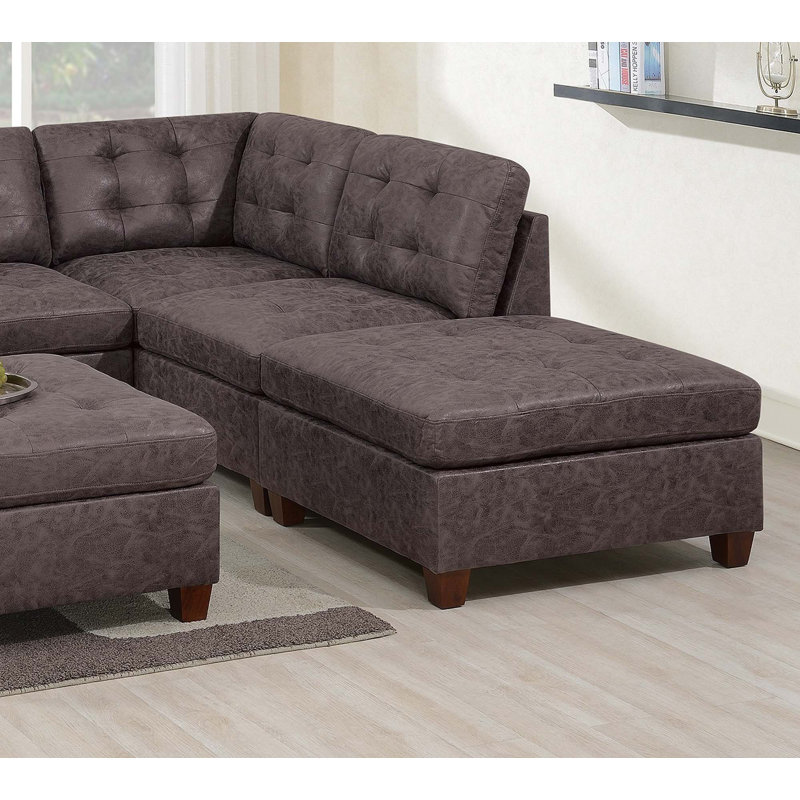 Fauteuil capitonné en similicuir respirant 1pc