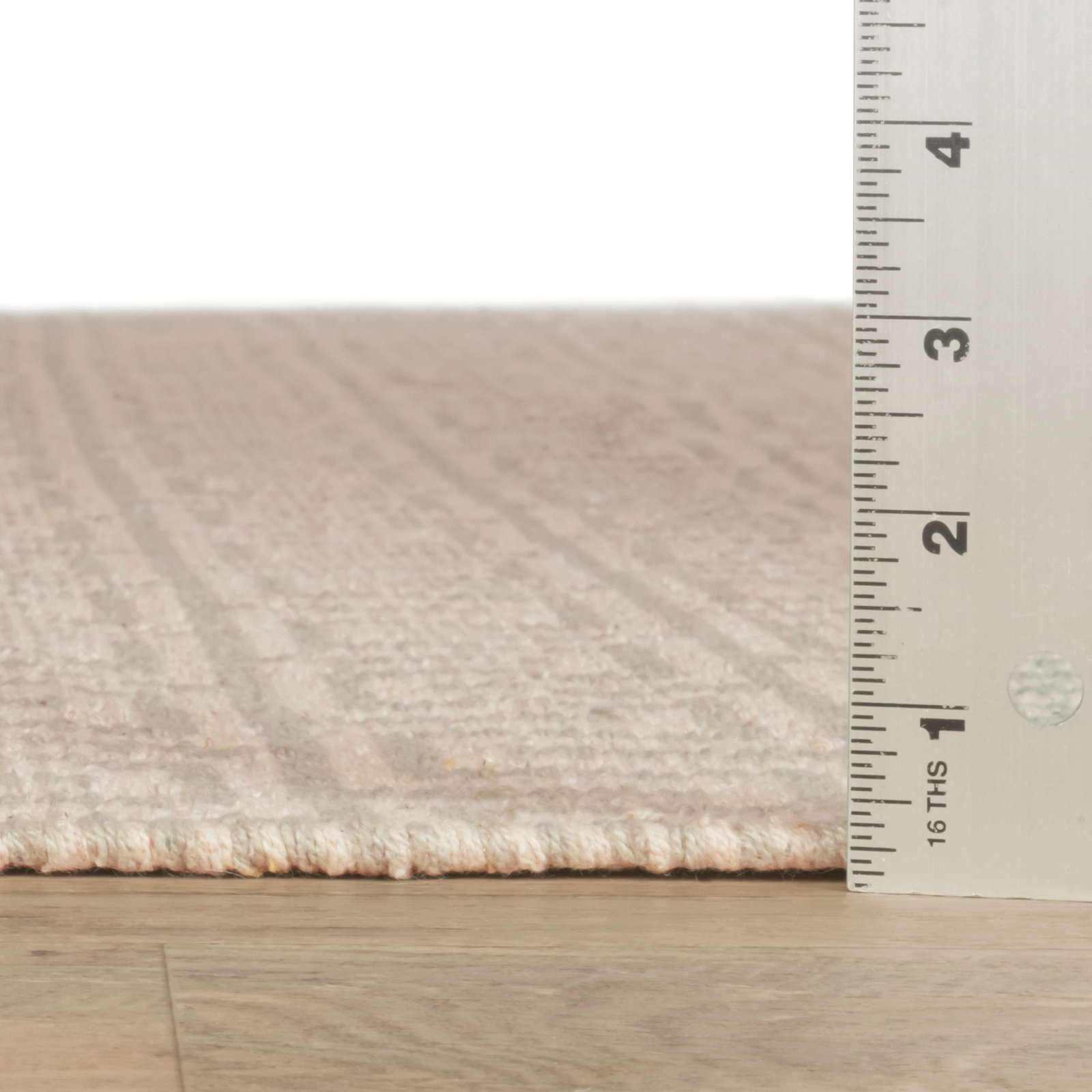 Grey Hand-Woven Geometric Cotton Rug, Runner 2'6" x 8'