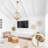 4-Light Brushed Gold Chandeliers for Dining Room, 15.6" Geometric Pendant Light Fixture