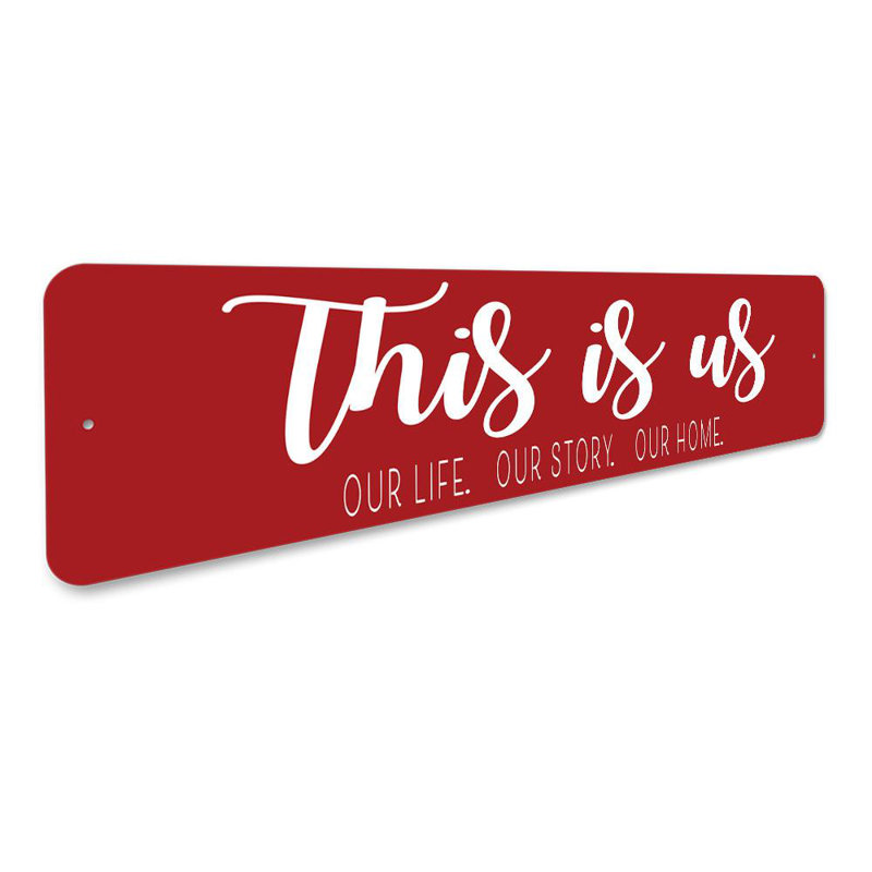 Plaque en aluminium This Is Us Home, H 4 po x l 18 po x P 0,04 po