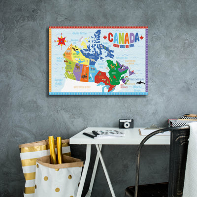 «Canada Map» par Erin Clark, art mural sur toile