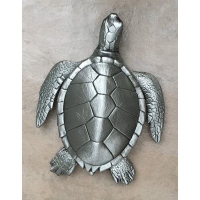Large Sea Turtle Tile Figurine