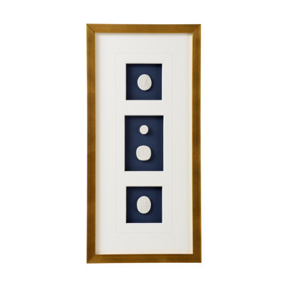 Intaglios On Navy IV Print