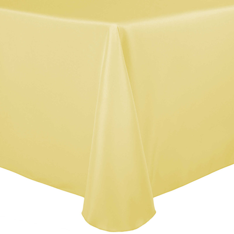 Solid Color Round Tablecloth, 1, 120" x 72", Cornsilk