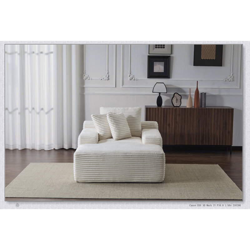 Méridienne surdimensionnée surdimensionnée Cozy Cloud Couch, Blanc