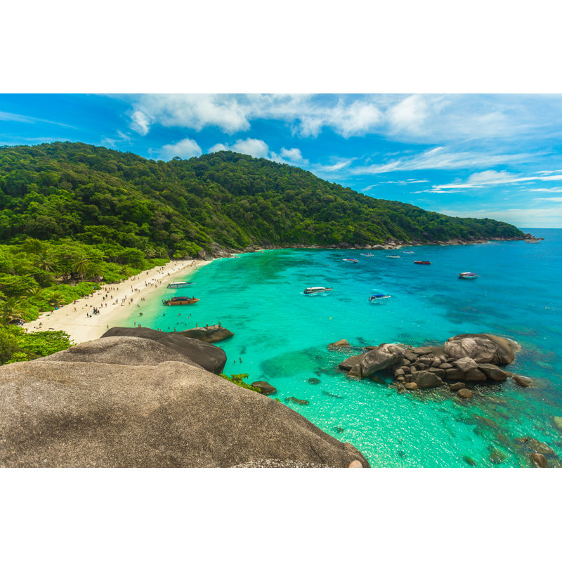 Tropical Beach by Bymuratdeniz - No Frame Art Prints on Canvas, 20cm H x 30cm W