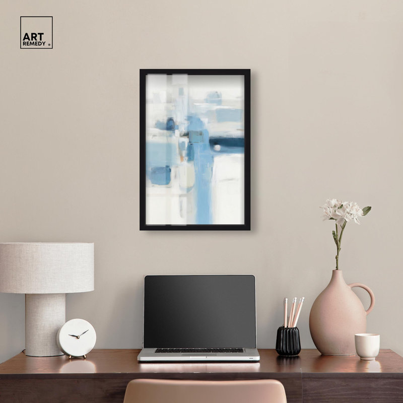 Grande décoration murale encadrée «Monsoon Mist Shadowbox» par Art Remedy, cadre noir, 16 x 24, H 25 po x l 17 po, Cadre noir