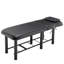 Table de massage professionnelle - Dossier réglable et appui-tête amovible, mousse à mémoire de forme + matelas en éponge haute densité, lit de salon en cuir PU avec tablette de rangement inférieure (noir)-259497736