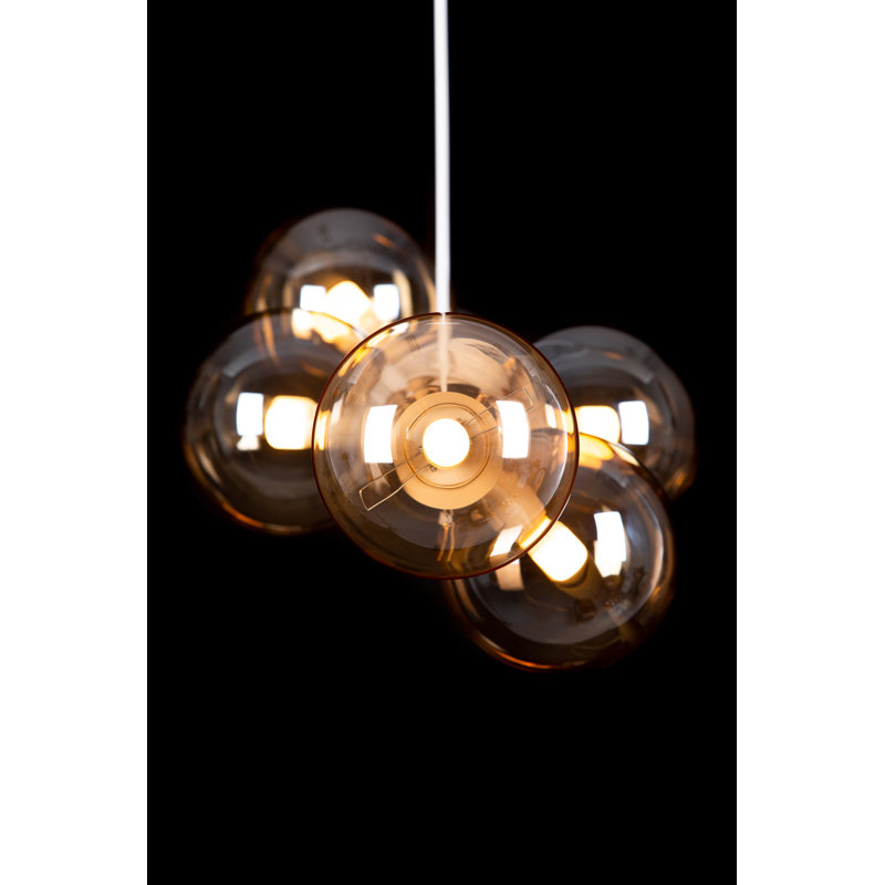 Colbert 6 - Light Kitchen Island Pendant, Honey, White