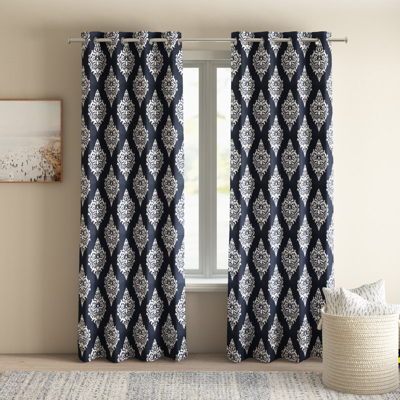 Emma-Anne Room Darkening Curtain Pair, Peacoat Blue, 52"W x 108"L