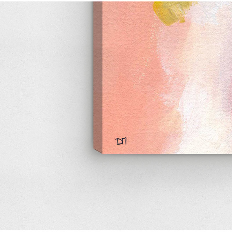 Abstrait «Happy pensé» - impression sur toile tendue, H 30 po x l 30 po x P 1,5 po, Toile tendue