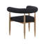 Ensemble de 2 chaises de salle à manger Noris, dossier en C, tissu-109212905-109212906