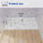 60 In. X 32 In. Rectangle White Marble Pattern Acrylic Bathroom Alcove Shower Pan Base With Left Hand Drain