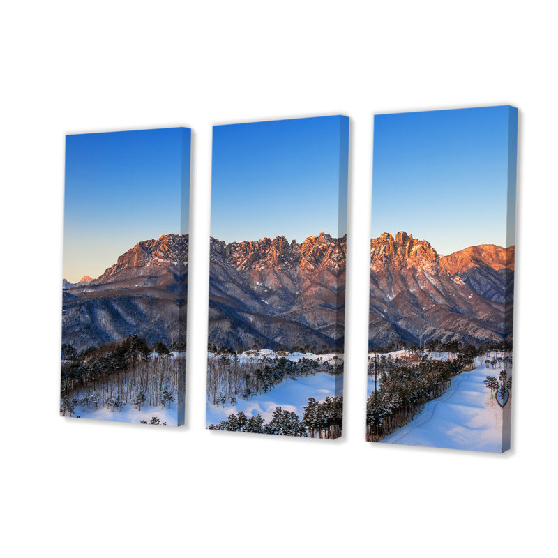 «Alaskan Ulsan Bawa Wilderness on Canvas», reproduction de 3 pièces, H 28 po x l 36 po x P 1 po