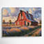 Ferme, grange rouge, toile, art mural-1616125303