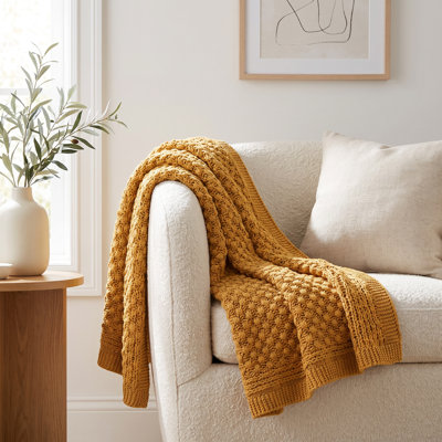 Shasta Cotton Knitted Throw Blanket