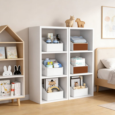 Ensemble de 6 paniers de rangement en tissu - Paniers de rangement pliables en forme de trapèze