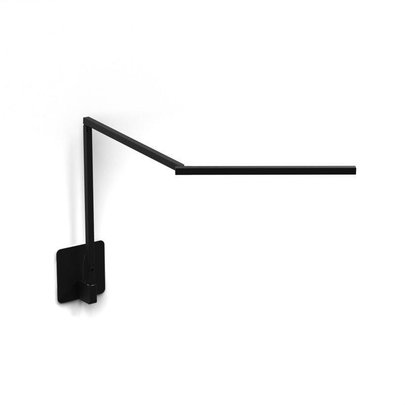 Lampe de bureau Z-Bar Gen 4 avec fixation murale câblée, Noir mat, 3 500K, H 12,5 po x l 25,6 po x P 4,5 po