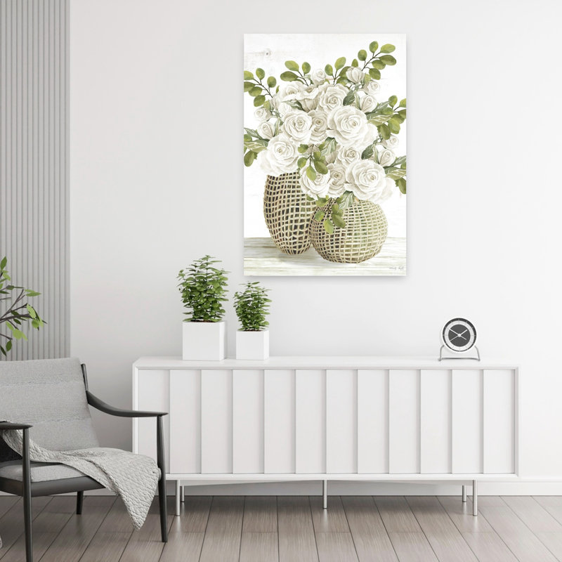 Art floral tissé, H 36 po x l 24 po
