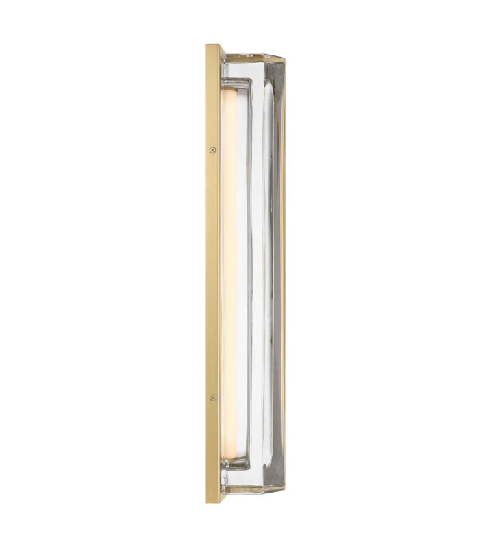 Langferd, extérieur, 24 po, mat, verre transparent, Or