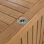 Abri Solid Eucalyptus Wood Deck Box
