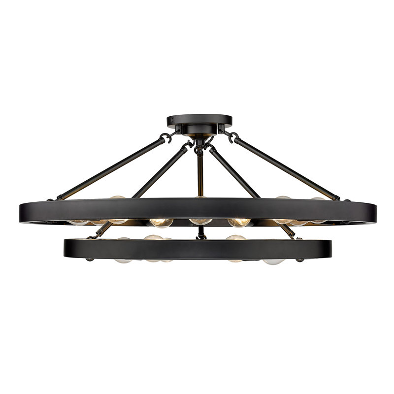 Plafonnier semi-encastré 15 lumières 32 po Easterwood