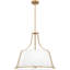 Luminaire suspendu bronze doré à 5 lumières Harte